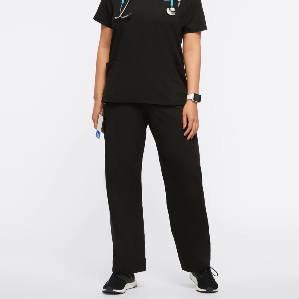 NWT - JAANUU Women's 4-Pocket Relaxed Essential Pant - Black